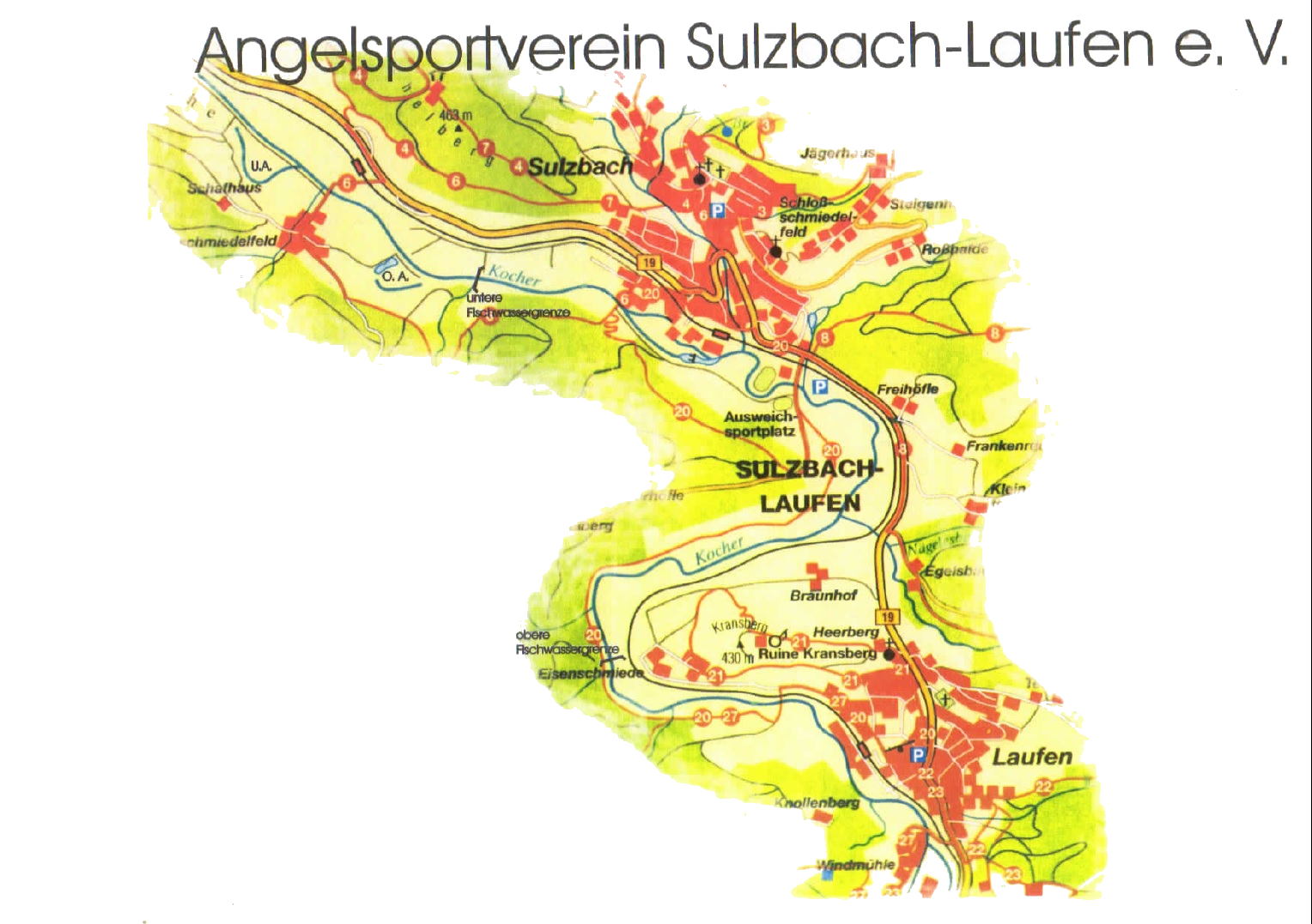 Asv Map Sulzbach Laufen Maps : Laufen am Kocher Karte – EHYY